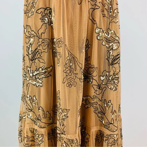 Anthropologie Bloggers Favorite Sequin Tulle Maxi Dress Small - Picture 10 of 14